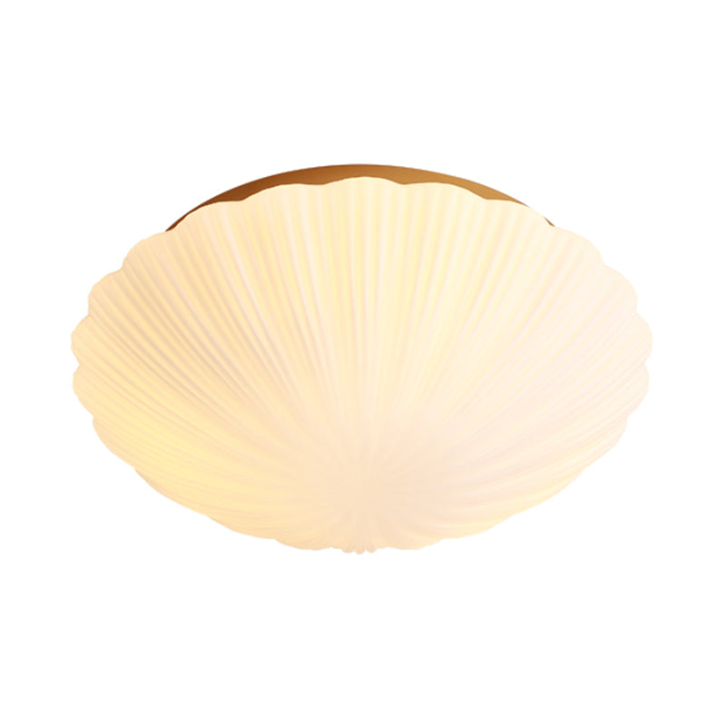 Plafonnier à coque dorée, luminaire de plafond en verre de style moderne