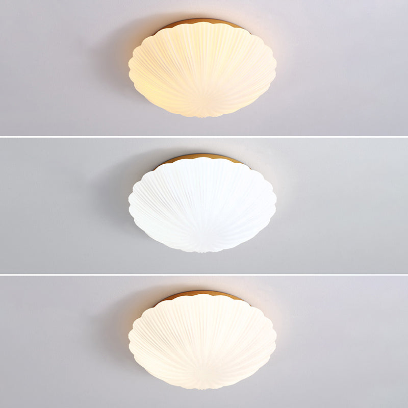 Plafonnier à coque dorée, luminaire de plafond en verre de style moderne