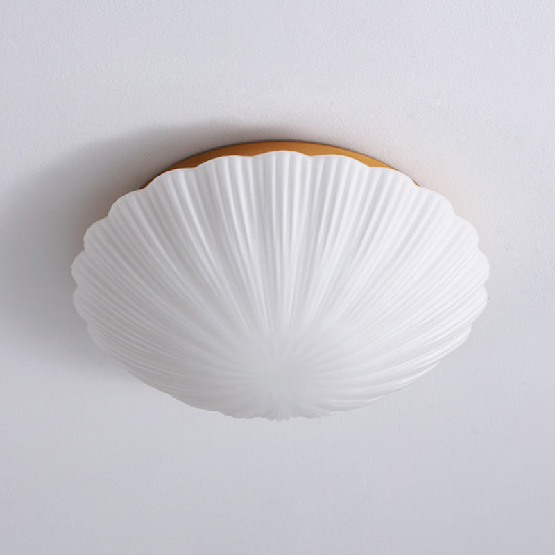 Plafonnier à coque dorée, luminaire de plafond en verre de style moderne