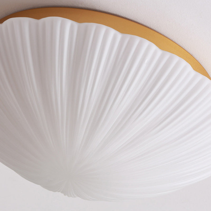 Plafonnier à coque dorée, luminaire de plafond en verre de style moderne