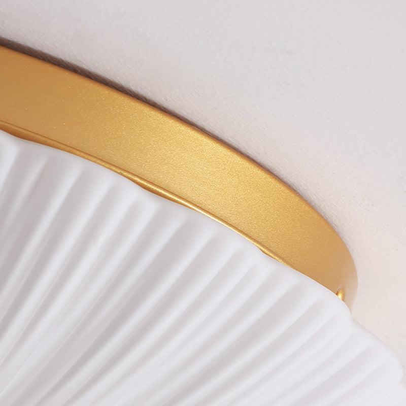 Plafonnier à coque dorée, luminaire de plafond en verre de style moderne