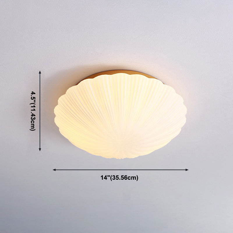 Gold Shell Ceiling Mounted Fixture Modern-Style Glass Ceiling Mount Light Fixture