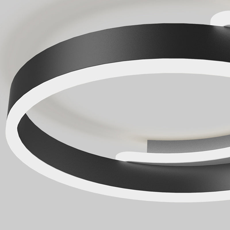 Lámpara LED negra de montaje empotrado, luz de techo de estilo moderno para sala de estar y dormitorio