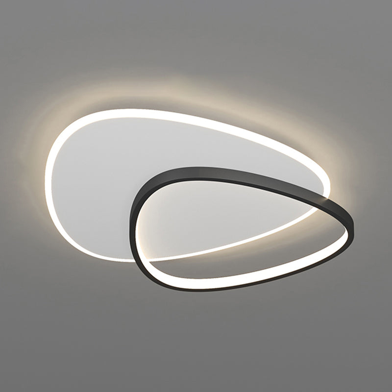 2 Lights Modern Style Ceiling Light LED Flush Mount Lighting for Living Room