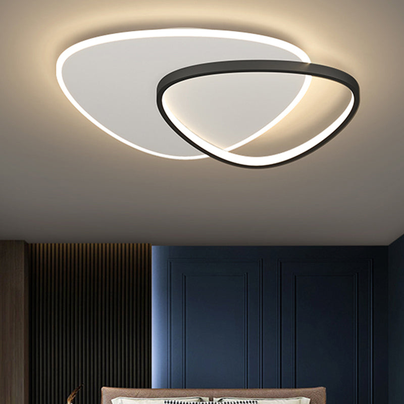 2 Lights Modern Style Ceiling Light LED Flush Mount Lighting for Living Room
