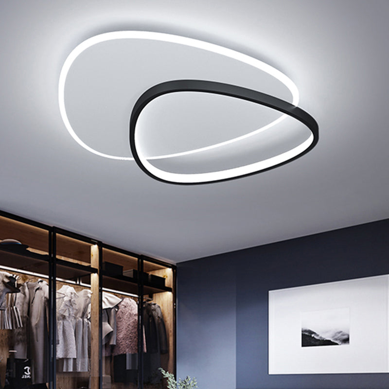 2 Lights Modern Style Ceiling Light LED Flush Mount Lighting for Living Room