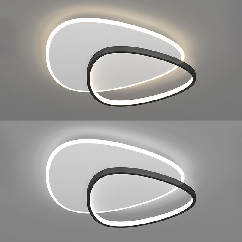 2 Lights Modern Style Ceiling Light LED Flush Mount Lighting for Living Room
