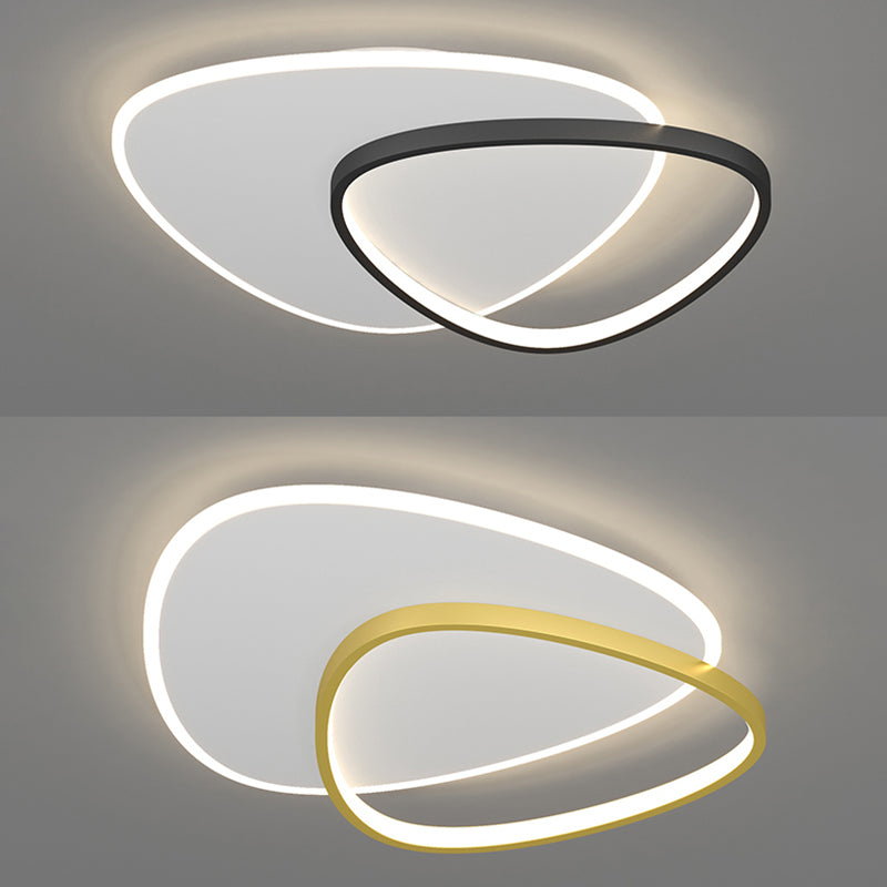 2 Lights Modern Style Ceiling Light LED Flush Mount Lighting for Living Room