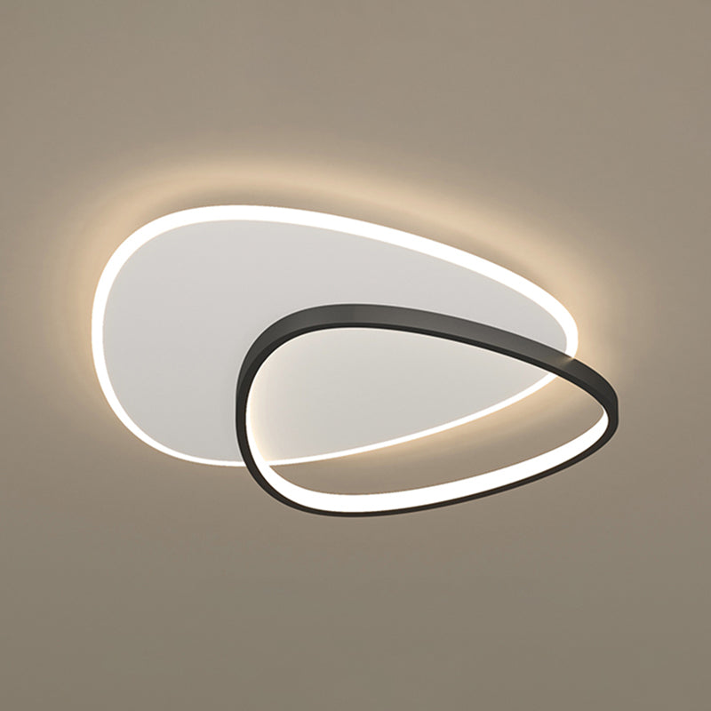 2 Lights Modern Style Ceiling Light LED Flush Mount Lighting for Living Room