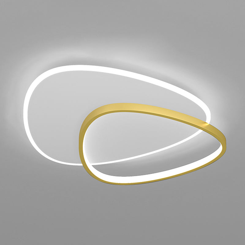 2 Lights Modern Style Ceiling Light LED Flush Mount Lighting for Living Room