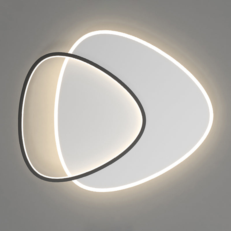 2 Lights Modern Style Ceiling Light LED Flush Mount Lighting for Living Room