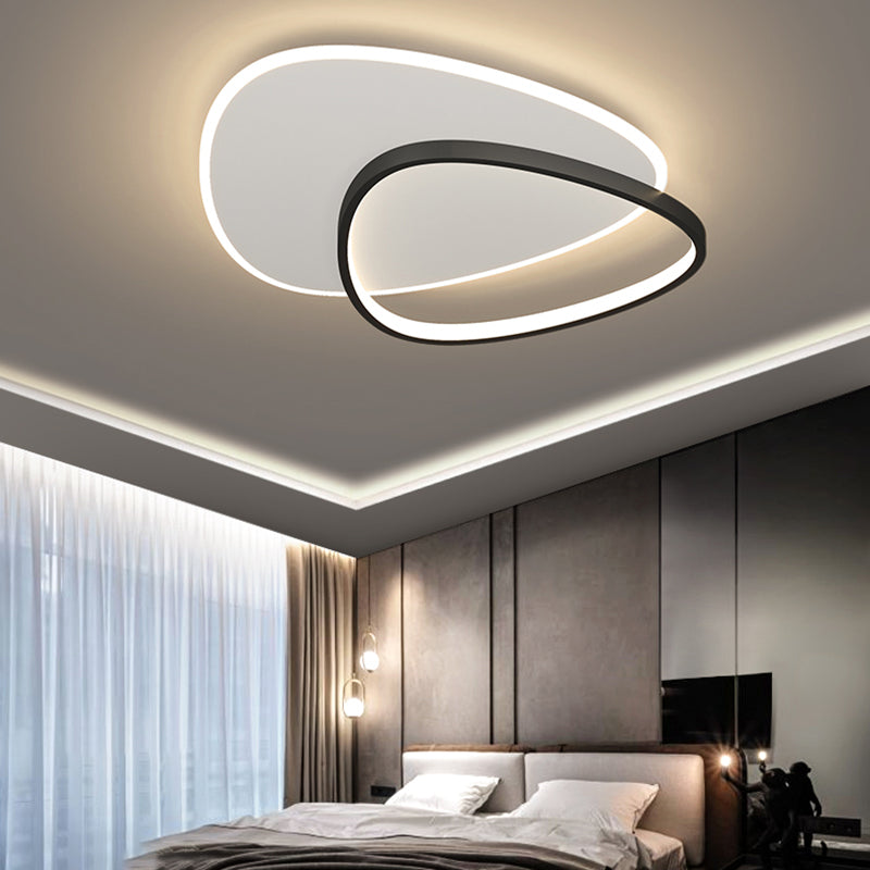 2 Lights Modern Style Ceiling Light LED Flush Mount Lighting for Living Room