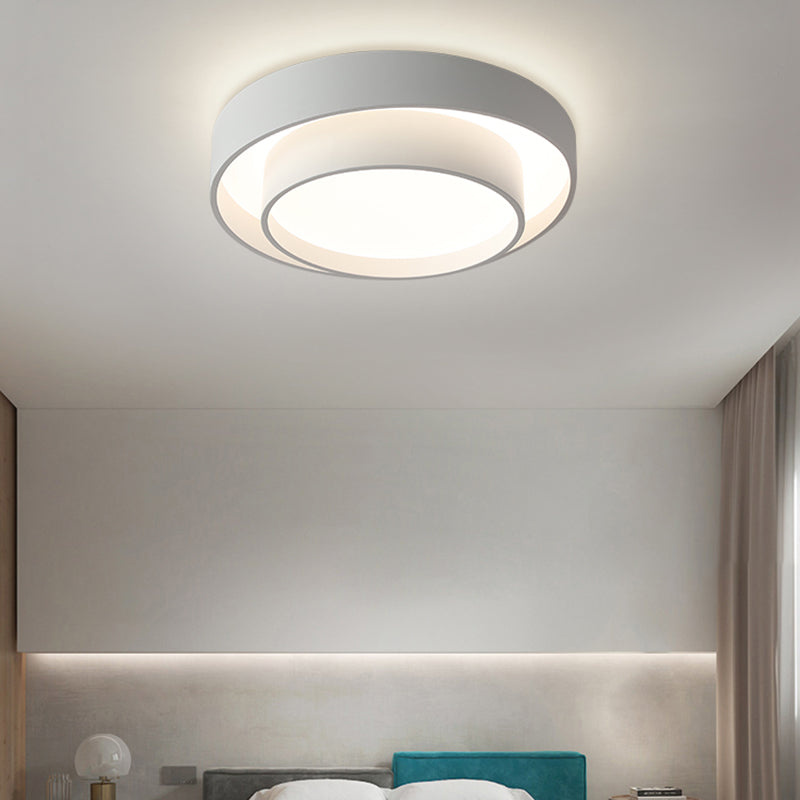 Simplicity LED Ceiling Lights White Flush Mount Lighting Fixture for Living Room