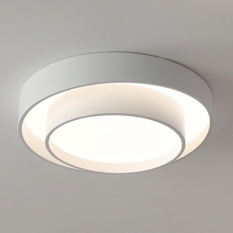 Simplicity LED Ceiling Lights White Flush Mount Lighting Fixture for Living Room