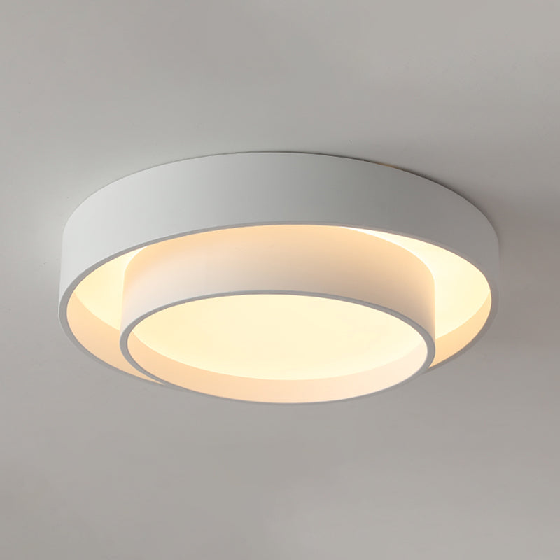 Simplicity LED Ceiling Lights White Flush Mount Lighting Fixture for Living Room