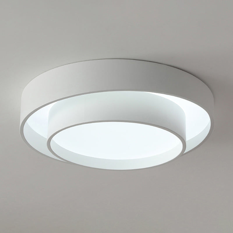 Simplicity LED Ceiling Lights White Flush Mount Lighting Fixture for Living Room
