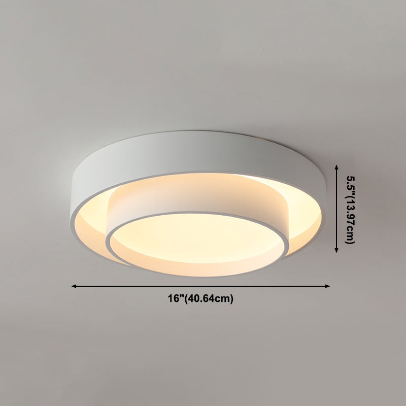 Simplicity LED Ceiling Lights White Flush Mount Lighting Fixture for Living Room