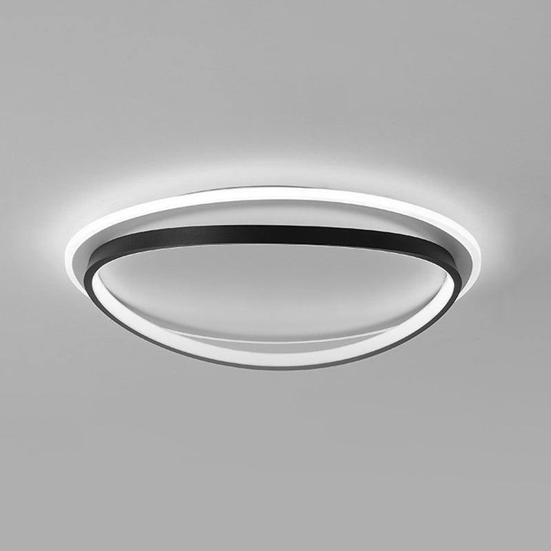 Modern Flush Mounted Ceiling Lights Black LED Flush Mount Lighting with Acrylic Shade