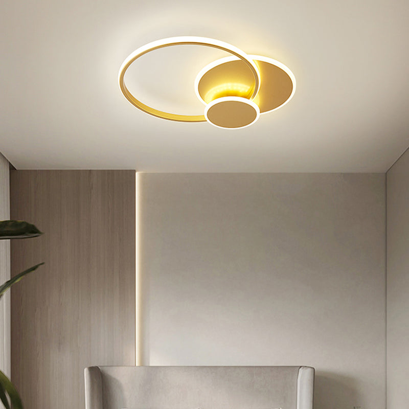 Anneau LED encastré lampe acrylique abat-jour plafonnier pour salon salle à manger