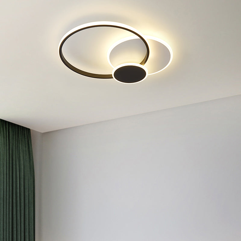 Anneau LED encastré lampe acrylique abat-jour plafonnier pour salon salle à manger