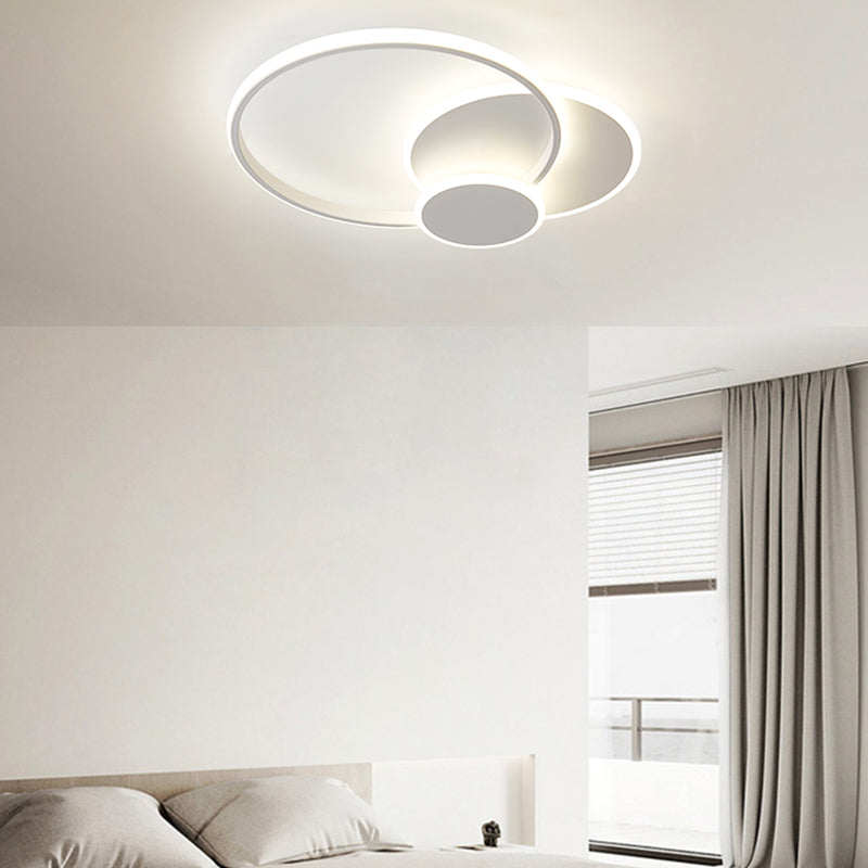 Anneau LED encastré lampe acrylique abat-jour plafonnier pour salon salle à manger