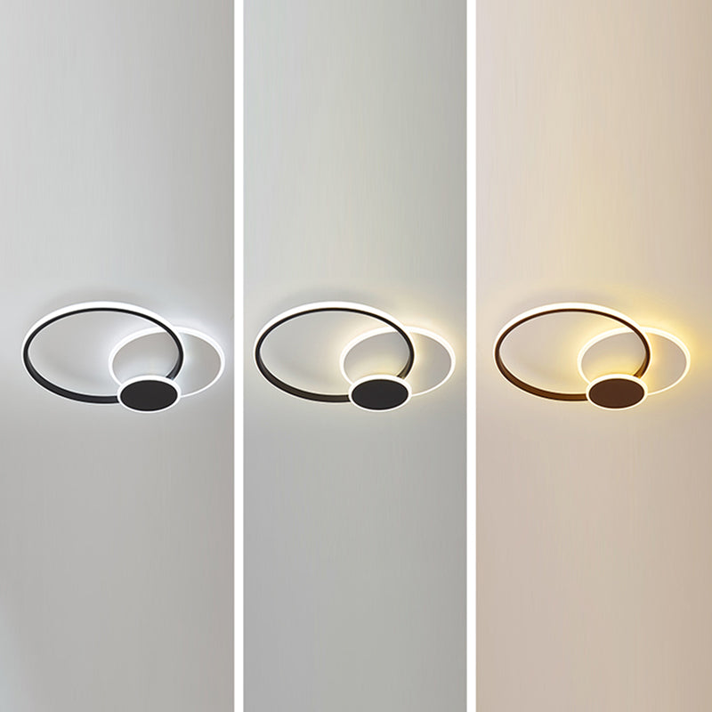 Anneau LED encastré lampe acrylique abat-jour plafonnier pour salon salle à manger