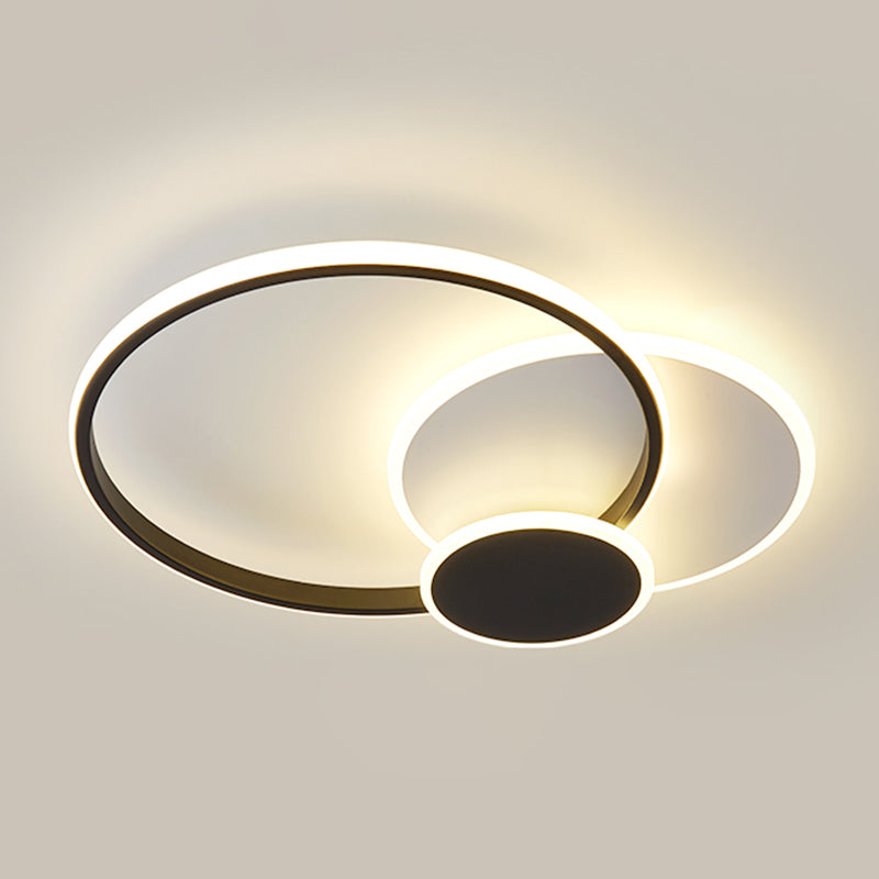 Anneau LED encastré lampe acrylique abat-jour plafonnier pour salon salle à manger