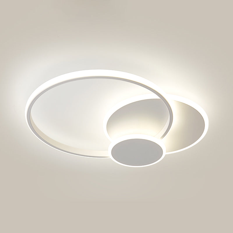 Anneau LED encastré lampe acrylique abat-jour plafonnier pour salon salle à manger