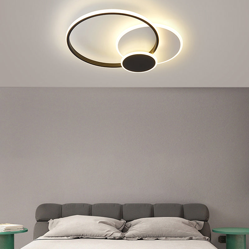 Anneau LED encastré lampe acrylique abat-jour plafonnier pour salon salle à manger