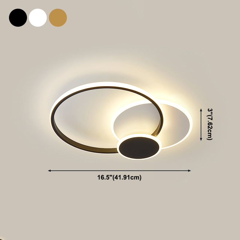 Anneau LED encastré lampe acrylique abat-jour plafonnier pour salon salle à manger