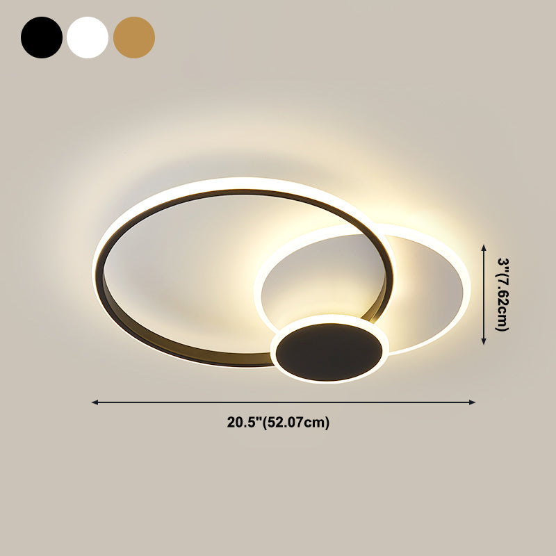 Anneau LED encastré lampe acrylique abat-jour plafonnier pour salon salle à manger