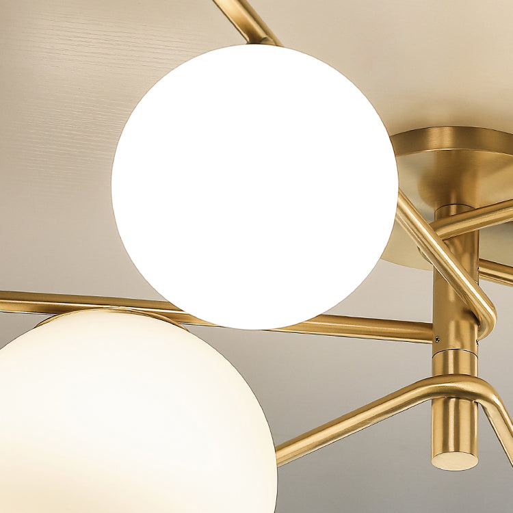 Plafonnier à bulles de verre, lampe semi-encastrée de style moderne pour chambre à coucher