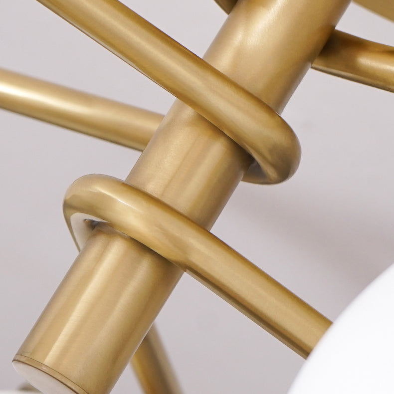 Plafonnier à bulles de verre, lampe semi-encastrée de style moderne pour chambre à coucher