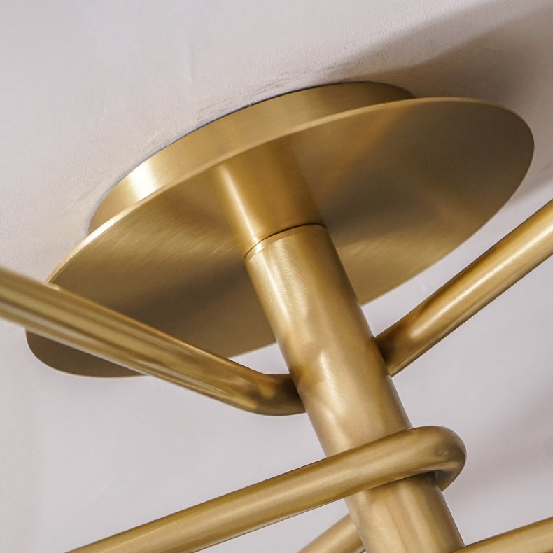 Plafonnier à bulles de verre, lampe semi-encastrée de style moderne pour chambre à coucher