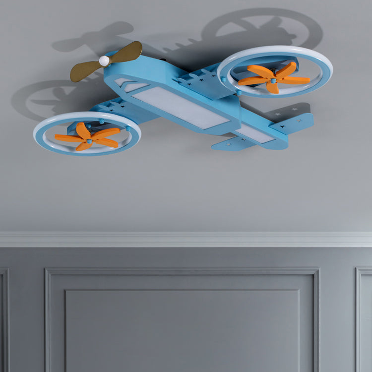 Plan bleu encastré lumière moderne LED plafonnier en métal pour chambre d'enfants