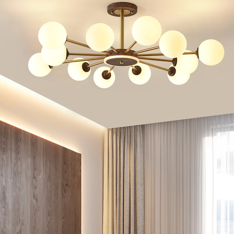 Modern Globe Chandelier Light Fixtures Multi-Head Suspension Pendant Lamps for Living Room