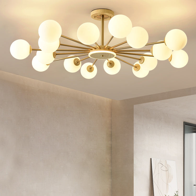 Modern Globe Chandelier Light Fixtures Multi-Head Suspension Pendant Lamps for Living Room
