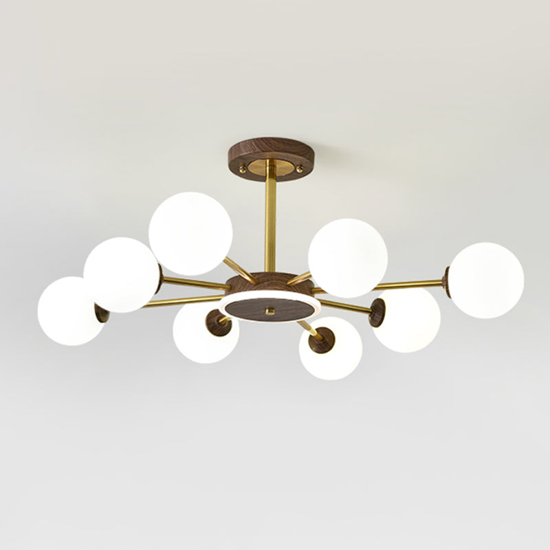 Modern Globe Chandelier Light Fixtures Multi-Head Suspension Pendant Lamps for Living Room