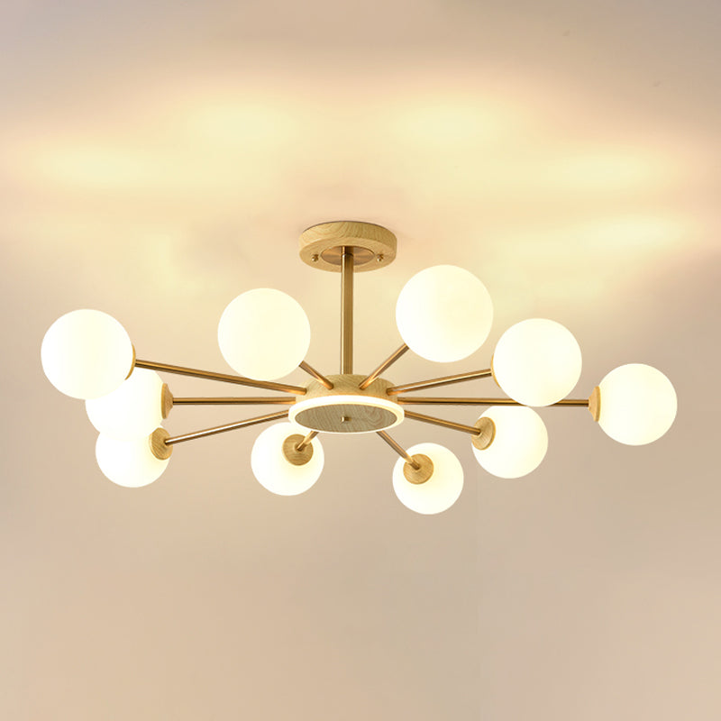 Modern Globe Chandelier Light Fixtures Multi-Head Suspension Pendant Lamps for Living Room