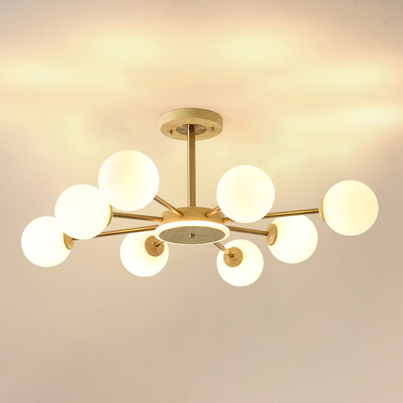 Modern Globe Chandelier Light Fixtures Multi-Head Suspension Pendant Lamps for Living Room