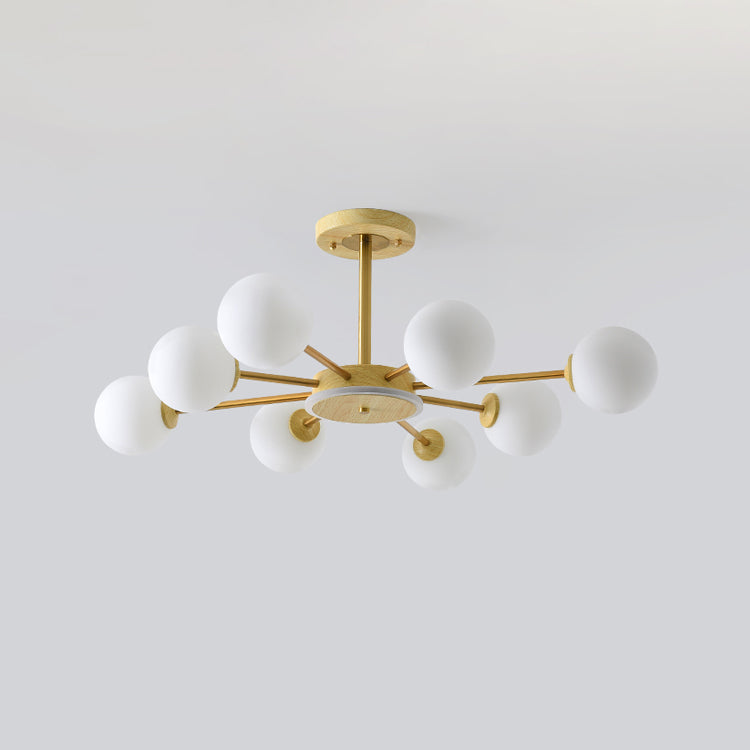 Modern Globe Chandelier Light Fixtures Multi-Head Suspension Pendant Lamps for Living Room