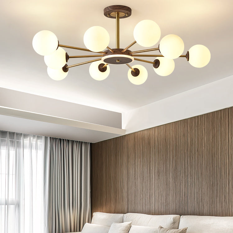 Modern Globe Chandelier Light Fixtures Multi-Head Suspension Pendant Lamps for Living Room