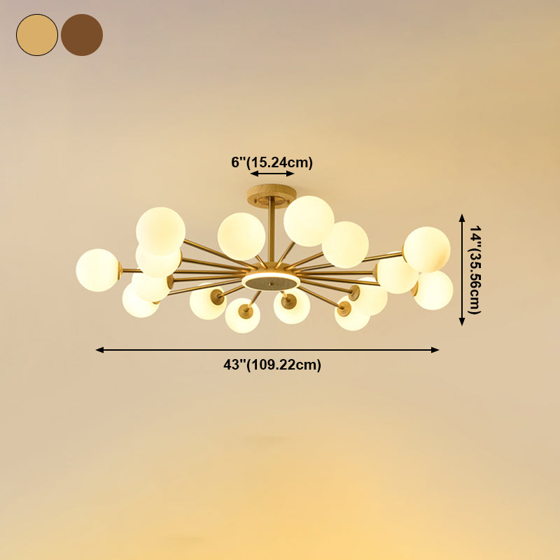 Modern Globe Chandelier Light Fixtures Multi-Head Suspension Pendant Lamps for Living Room