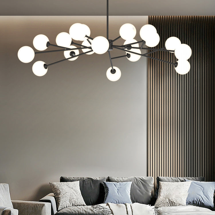 Designer Style Globe Chandelier Light Fixtures Multi-Head Suspension Pendant Lamps for Living Room