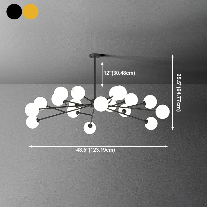 Designer Style Globe Chandelier Light Fixtures Multi-Head Suspension Pendant Lamps for Living Room