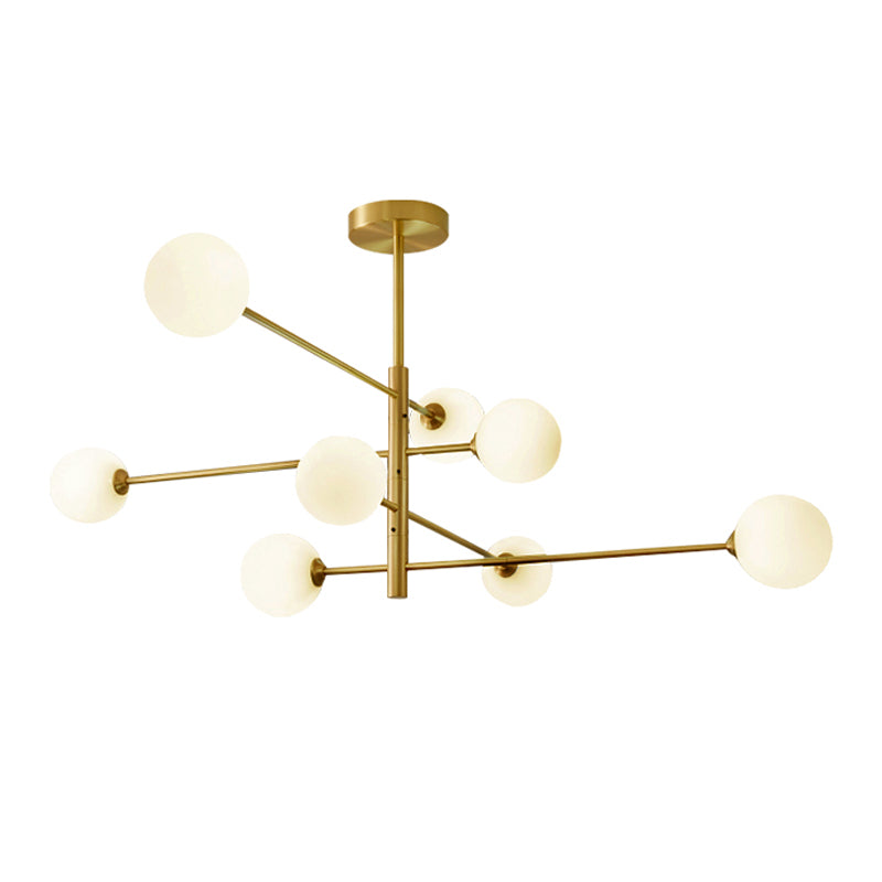 Designer Style Chandelier Light Fixtures Multi-Head Suspension Pendant Lamps with Glass Shade