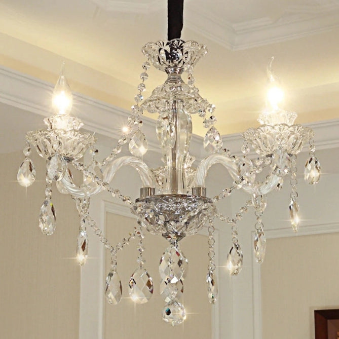 American Style Chandelier Crystal Multi Light Hanging Light for Bedroom