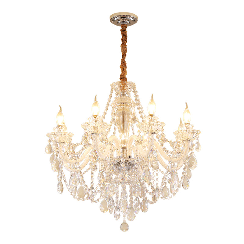 American Style Chandelier Crystal Multi Light Hanging Light for Bedroom