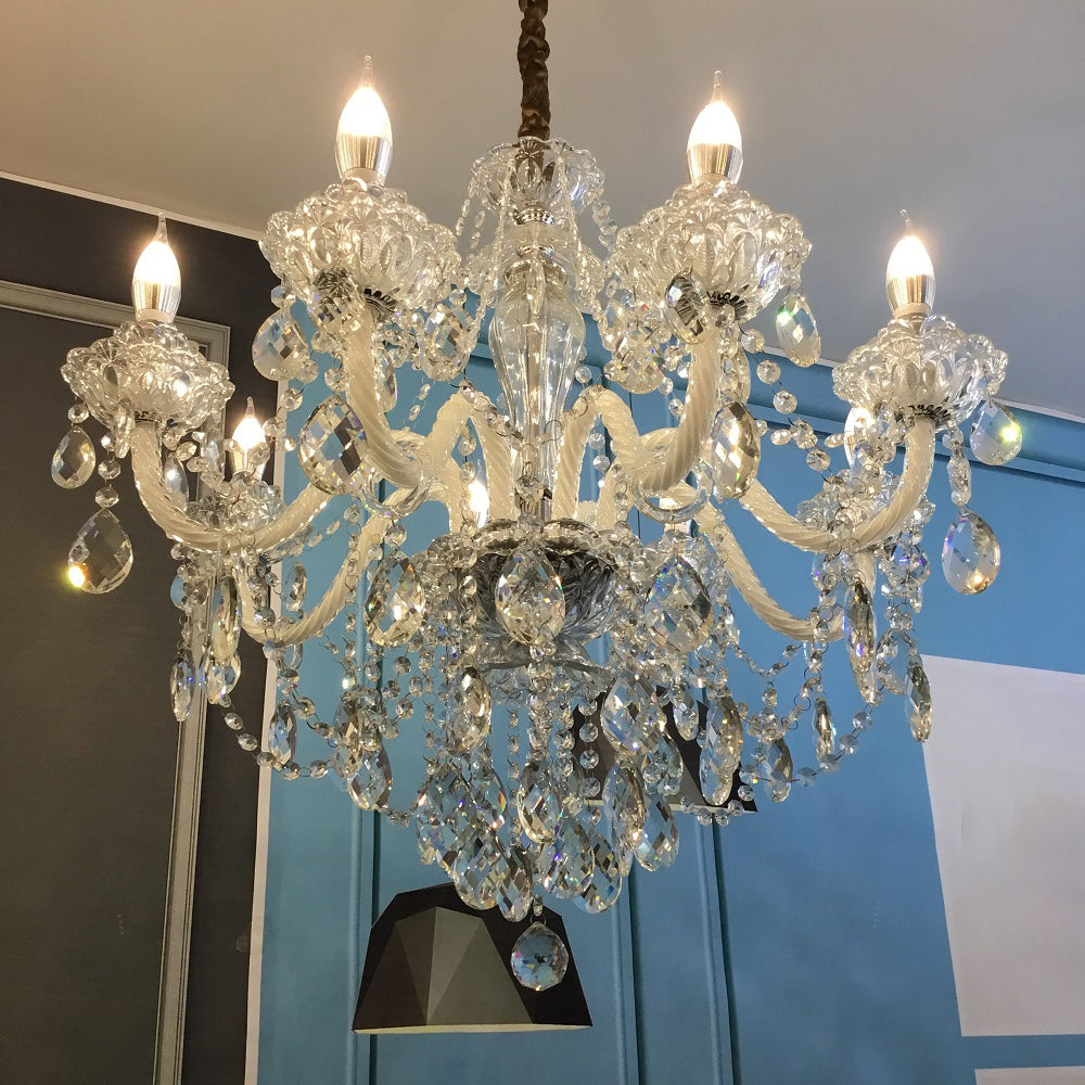 American Style Chandelier Crystal Multi Light Hanging Light for Bedroom