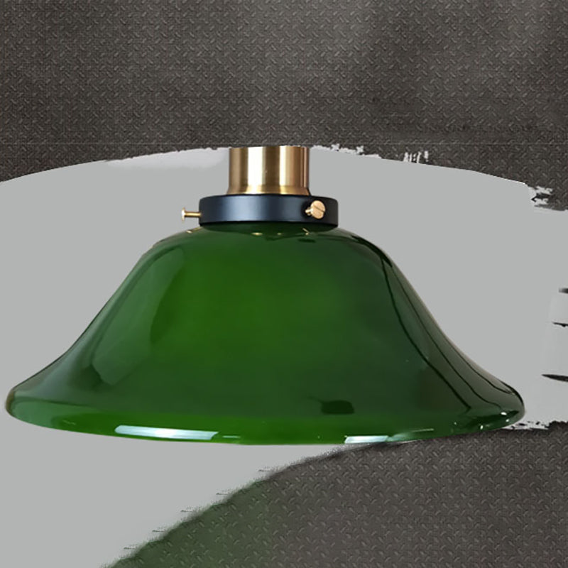 Hand-Blown Glass Bowl Chandelier Antiqued Restaurant Suspension Lamp in Black